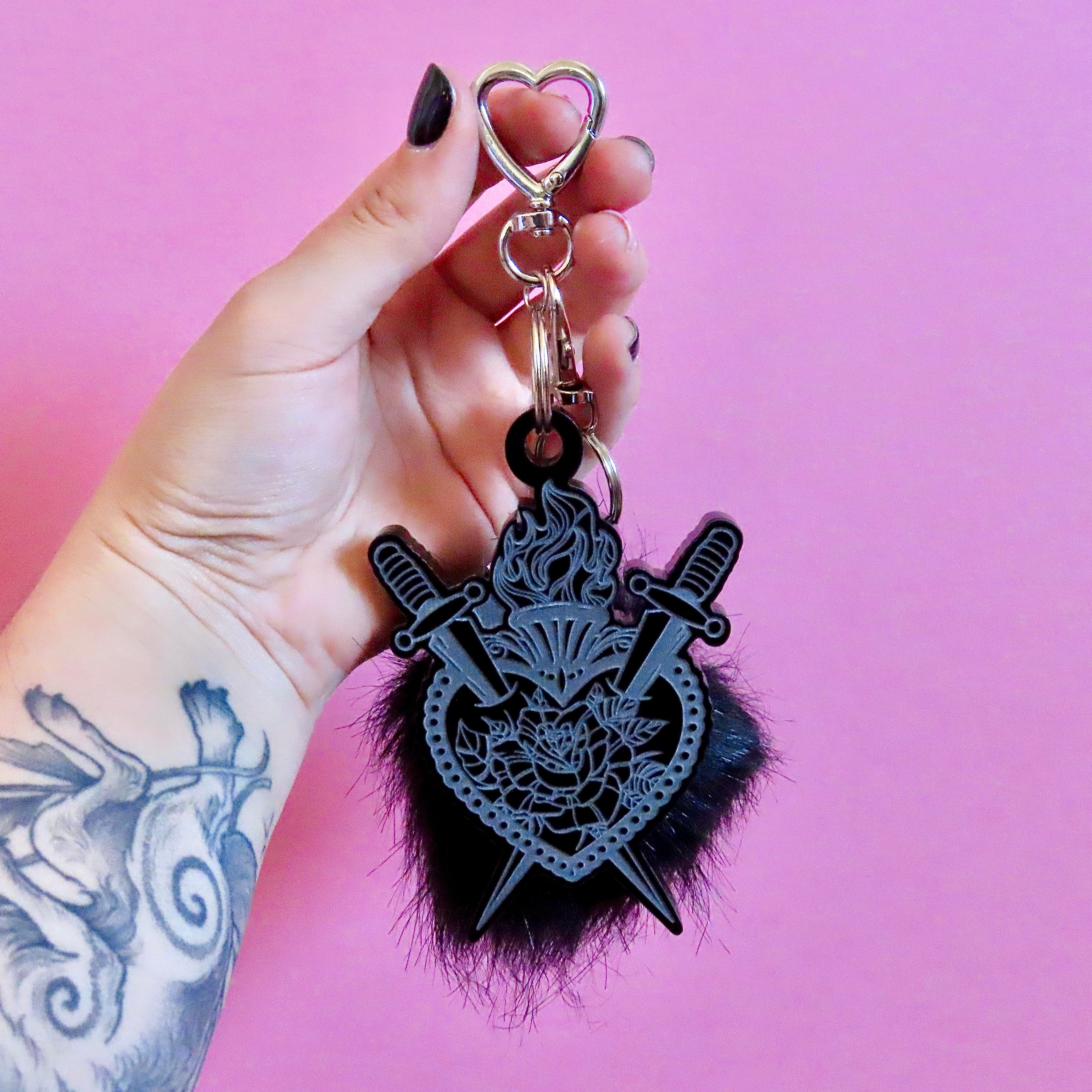 Sacred Heart Bag Charm
