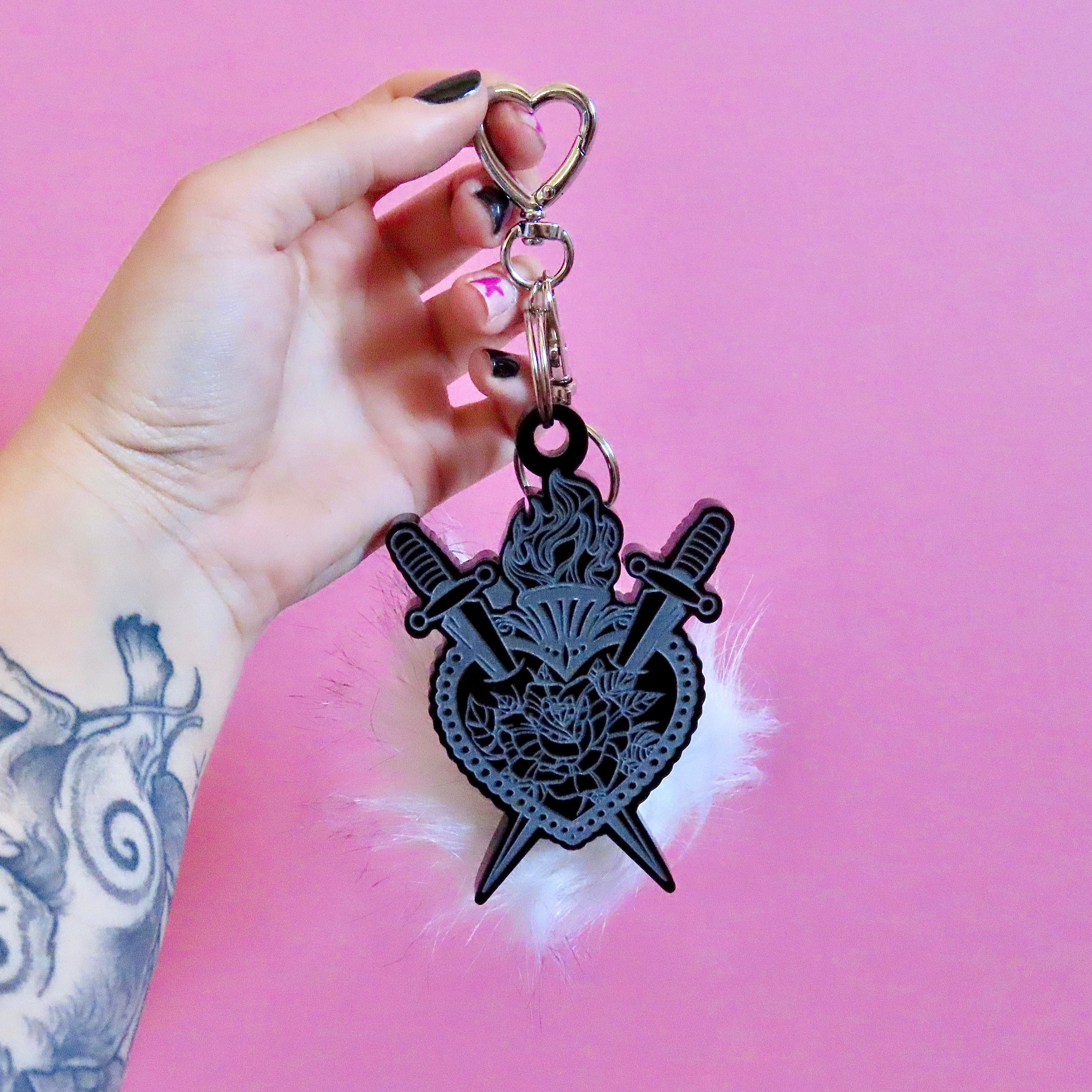 Sacred Heart Bag Charm