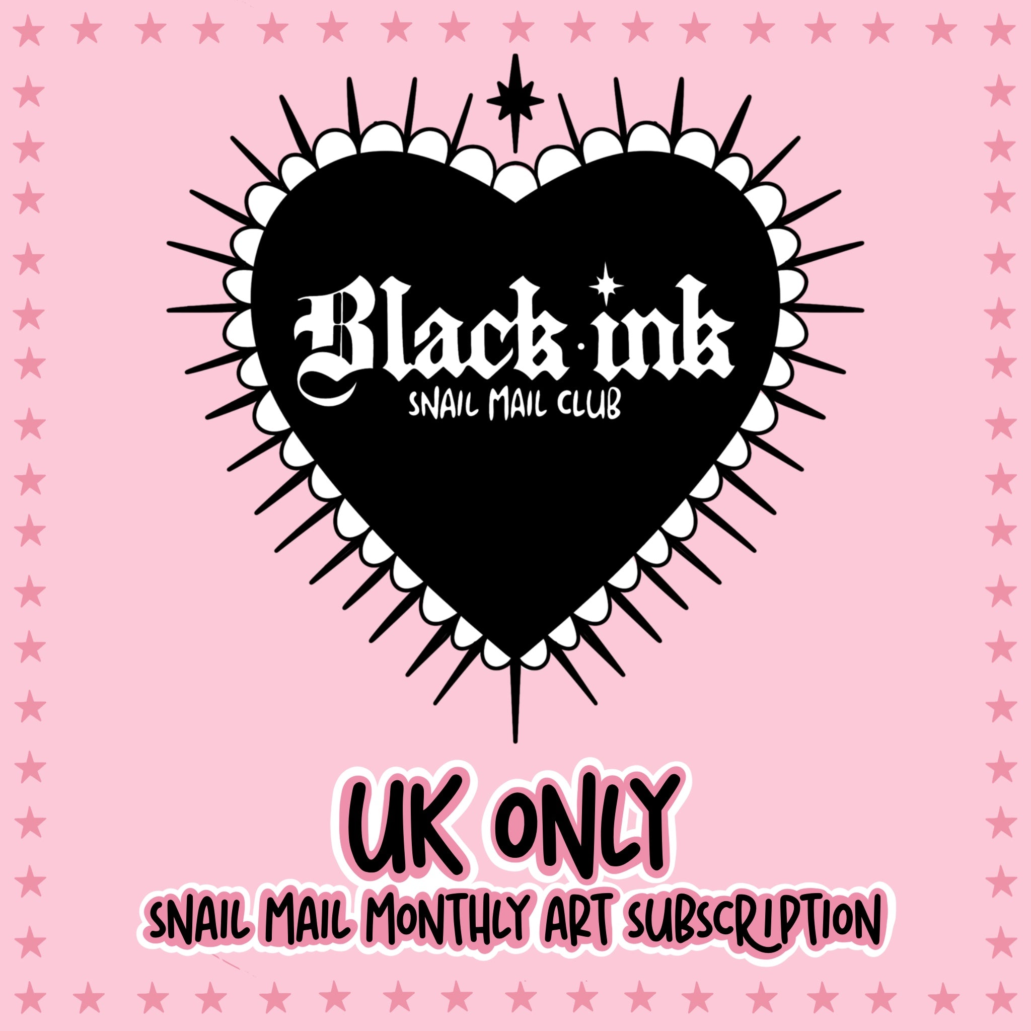 Black Ink Snail Mail Club UK ONLY