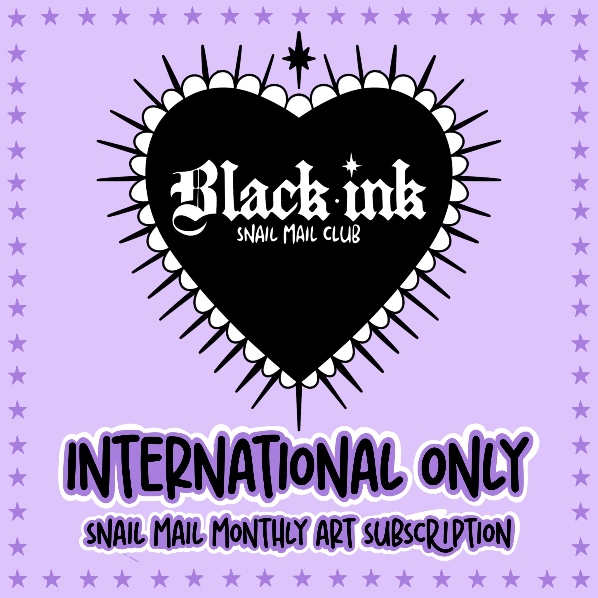 Blank Ink Snail Mail Club INTERNATIONAL ONLY