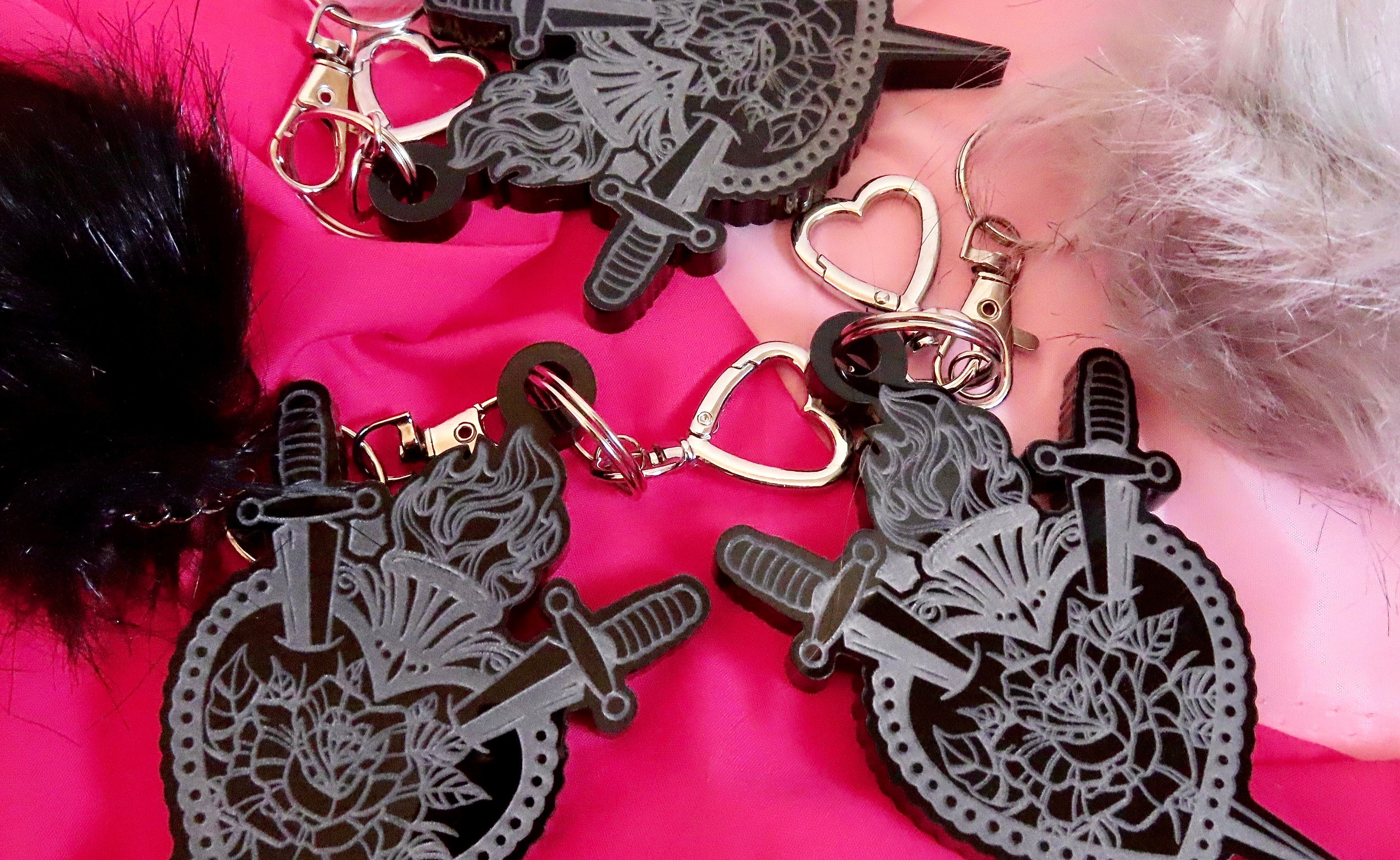 Sacred Heart Bag Charm